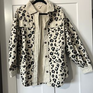 Ivory Cheetah Shacket